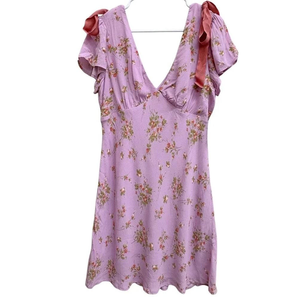 Wild Fable Floral Print Mini Dress Shoulder Ties
